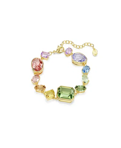 Swarovski Gold-tone Plated Gema Bracelet In Multi