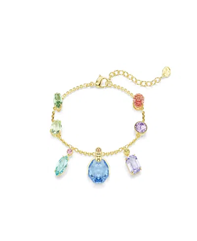 Swarovski Gold-tone Plated Gema Bracelet In White
