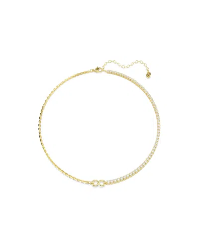 Swarovski Gold-tone Plated White Crystals Necklace