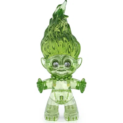 Swarovski Good Luck Crystal Troll In Green