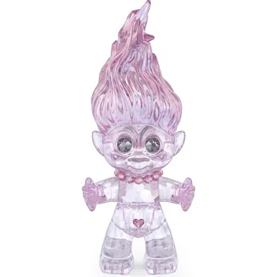Swarovski Good Luck Crystal Troll In Pink