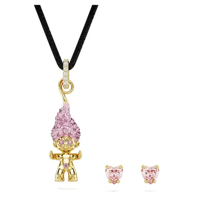 Swarovski Good Luck Trolls Set In Rosa