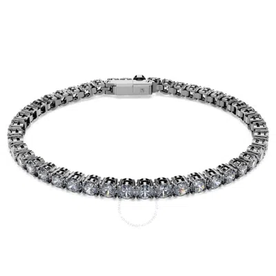 Swarovski Gray Matrix Tennis Bracelet In Grey