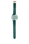 Swarovski Green Leather Octea Chrono Watch