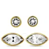 Swarovski Harley Gold-plated And Crystal Pierced Earrings Set In Gold Tone