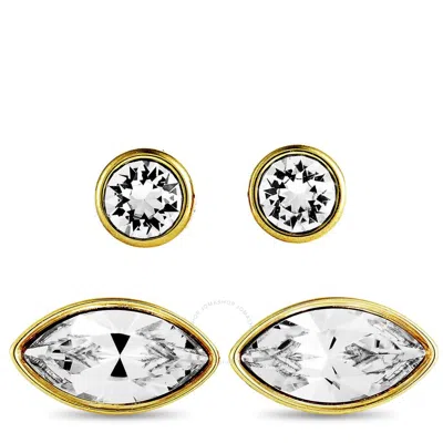 Swarovski Harley Gold-plated And Crystal Pierced Earrings Set In Gold Tone