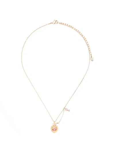 Swarovski Heart-key-pendant Necklace In Gold