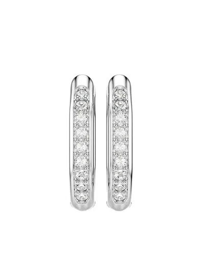 Swarovski Hexagon-cut Crystal Earrings In White