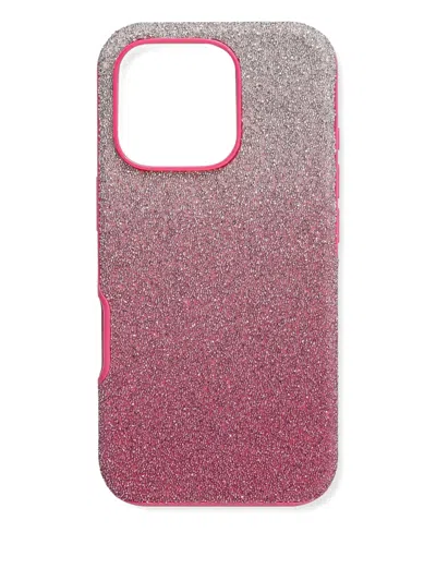 Swarovski High Glitter-ombré Iphone 16 Case In Pink