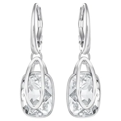 Swarovski Holding Drop Earrings In White