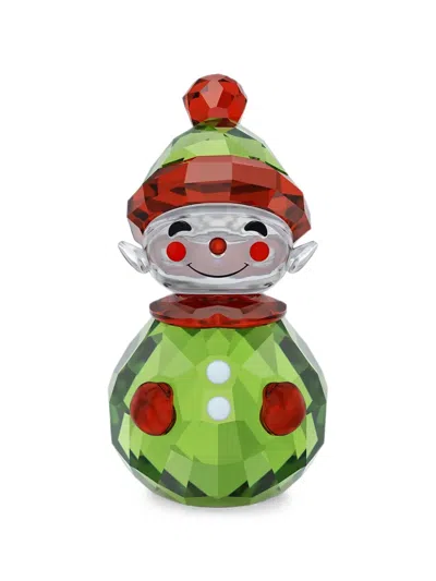 Swarovski Holiday Cheers Faceted Crystal Elf Figurine In Multi