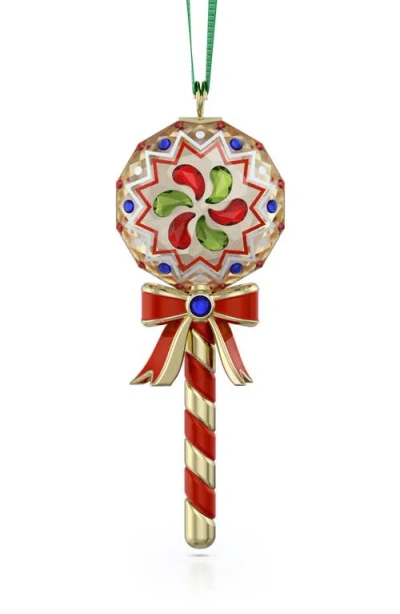 Swarovski Holiday Cheers Lollipop Crystal Ornament In Multicolored