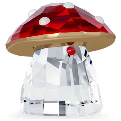 Swarovski Holiday Cheers Red Mushroom Figurine In Multi