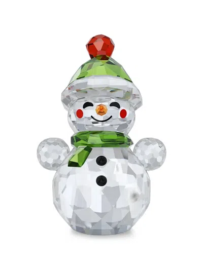 Swarovski Holiday Cheers Rocking Snowman Crystal Ornament In Multi