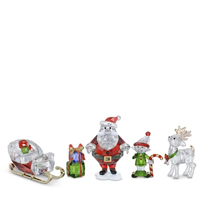 Swarovski Holiday Cheers Santa Story Figurine Set