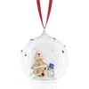Swarovski Holiday Cheers Tree & Snowman Glass Ornament In White