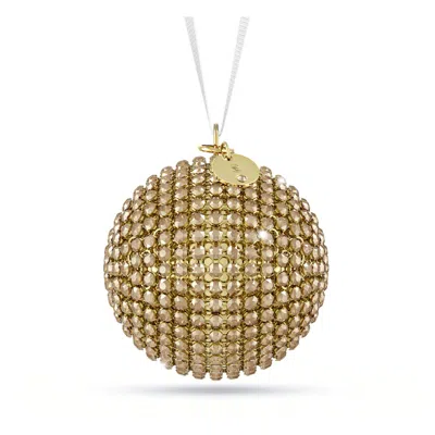 Swarovski Holiday Magic Classics Crystal Mesh Ball Ornament In Gold