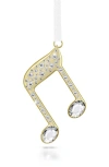 Swarovski Holiday Magic Music Note Crystal Ornament In Gold
