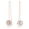 Swarovski Women's Hollow Rose Goldplated Chain & Crystal Thread-through Earrings In White