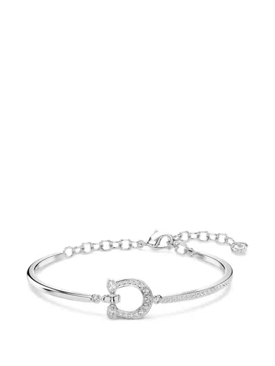 Swarovski Horseshoe Embellished Bracelet In Silver