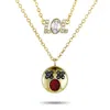 Swarovski Humorist Gold-plated Crystal Pendant Necklace Set In Multi