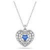 Swarovski Hyperbola Pendant Heart Rhodium Shiny Blue In Blue