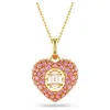 Swarovski Hyperbola Pendant Heart Gold Shiny Pink In Pink