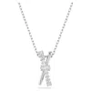 Swarovski Hyperbola Pendant 2 Band Rhodium Shiny White In White
