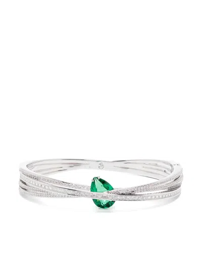 Swarovski Hyperbola Bangle Bracelet In Green