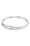 Swarovski Hyperbola Bangle Bracelet In White Gold