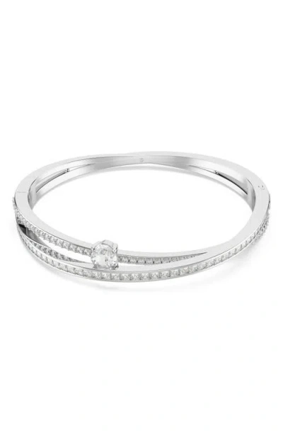 Swarovski Hyperbola Bangle Bracelet In White Gold