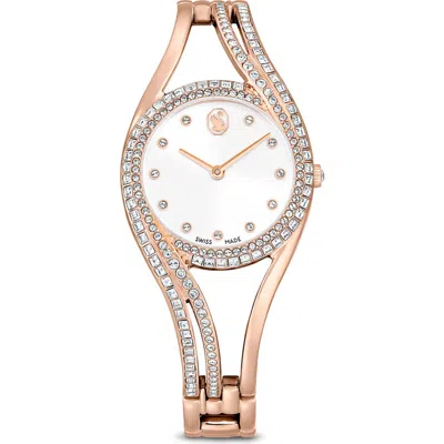 Swarovski Hyperbola Bracelet Watch, 28mm In Gold