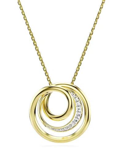Swarovski Hyperbola Spiral Pendant Necklace In Gold