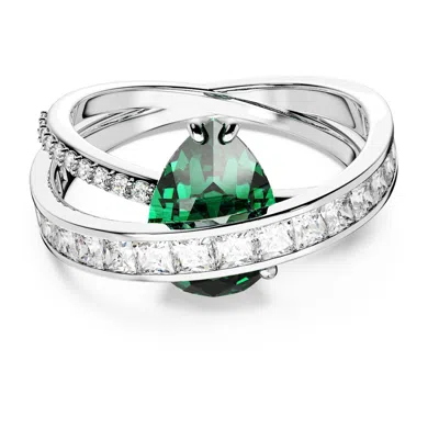 Swarovski Hyperbola Cocktail Ring In Green