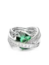 Swarovski Hyperbola Cocktail Ring In Silver