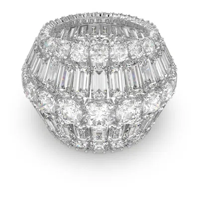 Swarovski Hyperbola Cocktail Ring In White