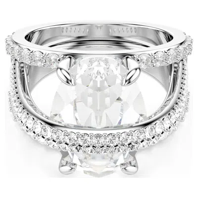 Swarovski Hyperbola Cocktail Ring In White