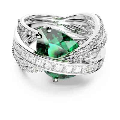 Swarovski Hyperbola Cocktail Ring In Green