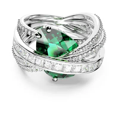Swarovski Hyperbola Cocktailring In Green