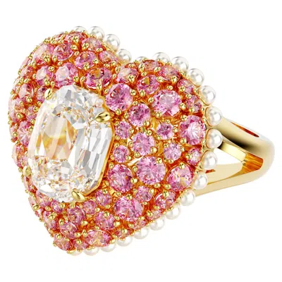 Swarovski Hyperbola Cocktail Ring In Pink