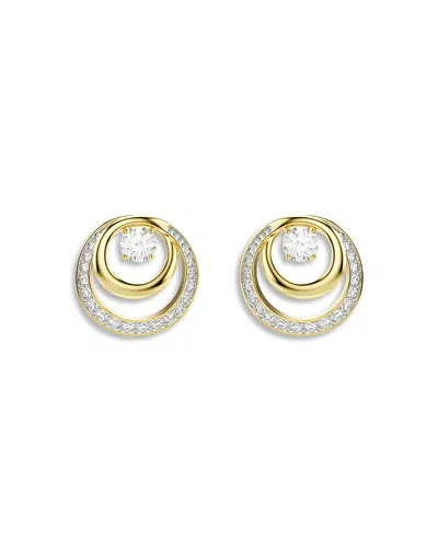 Swarovski Hyperbola Crystal Circular Stud Earrings In Gold