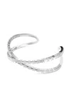 Swarovski Hyperbola Crystal-embellished Cuff Bracelet In Silver