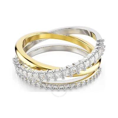 Swarovski Hyperbola Crystal Metal Ring In Metallic