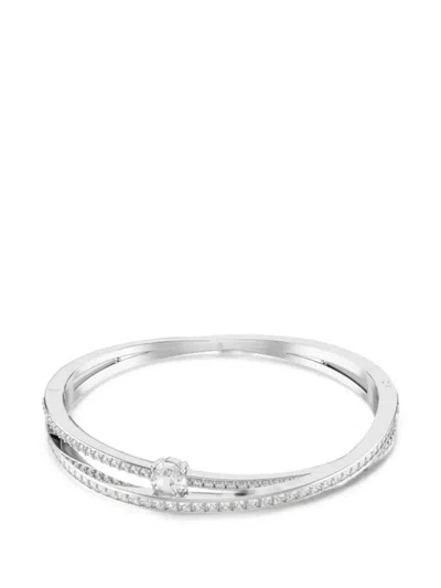 Swarovski Hyperbola Crystal-embellished Bangle In Metallic