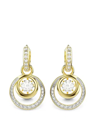 Swarovski Hyperbola Crystal-embellished Drop Earrings In Gold