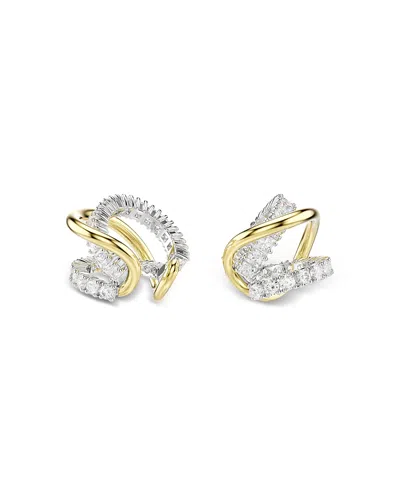 Swarovski Hyperbola Cubic Zirconia Ear Cuffs In Gold