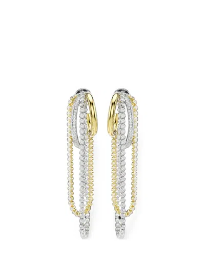 Swarovski Hyperbola Draped Hoop Earrings In Gold