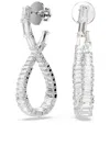 Swarovski Hyperbola Drop Earrings In Grey