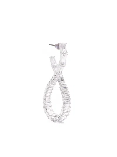 Swarovski Hyperbola Drop Earrings In Silver