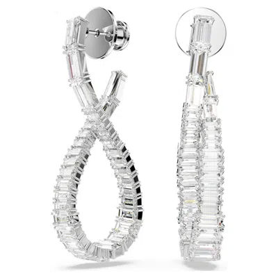 Swarovski Hyperbola Drop Earrings In Grey
